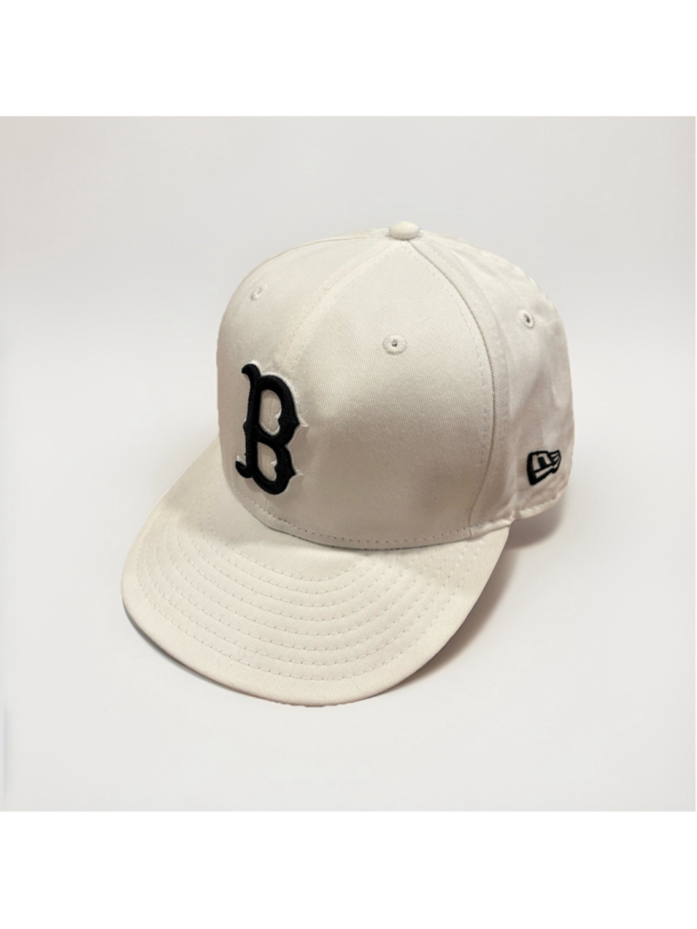 Boston Red Sox Lids New Era 59Fifty Black White Size 7 1/4 100% Cotton